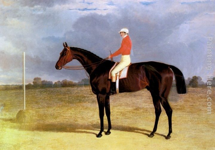 John Frederick Herring Snr A Dark Bay Racehorse with Patrick Connolly Up
